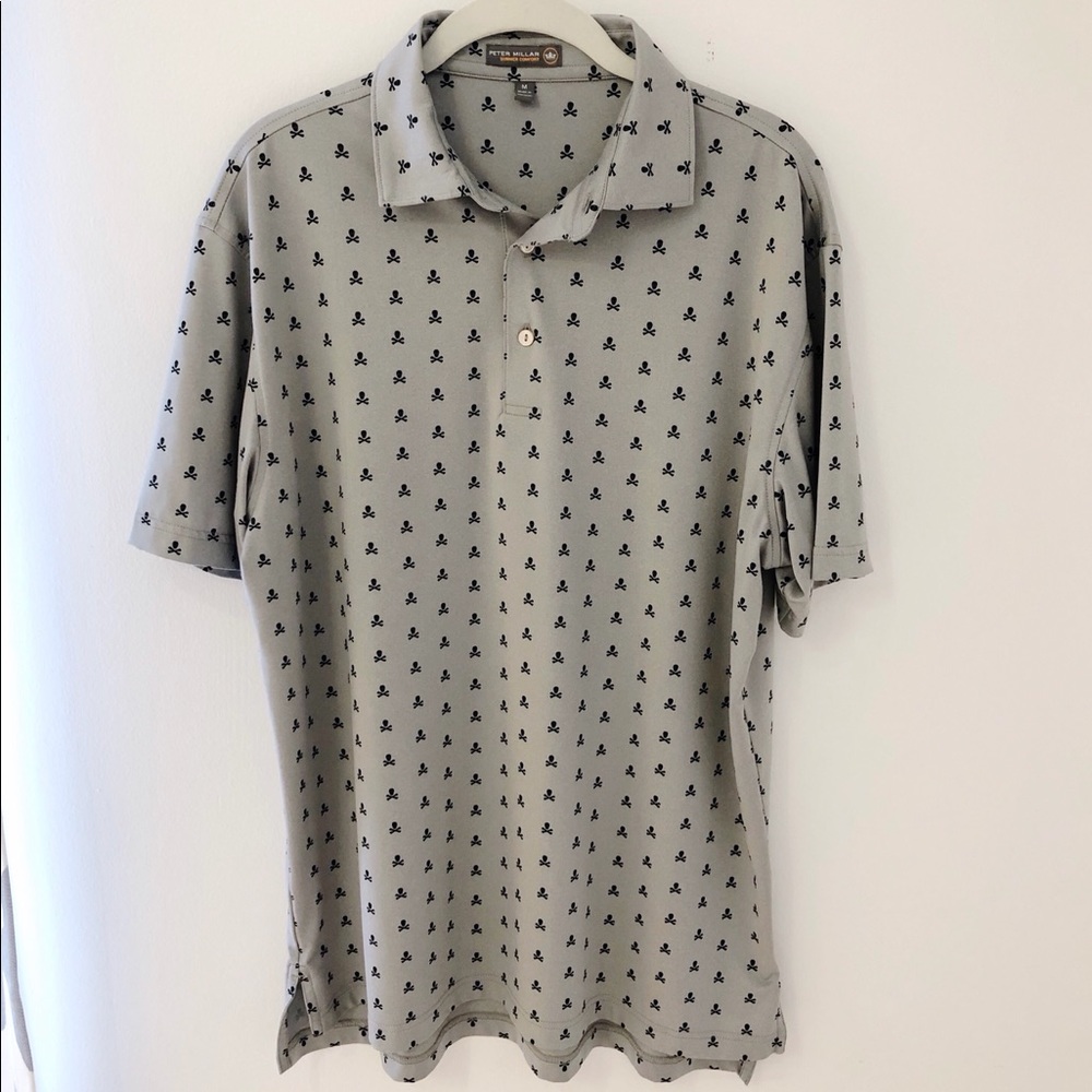 Peter Millar Grey Skull Performance Polo